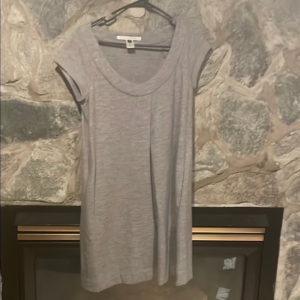 Gray Short Sleeve Dress